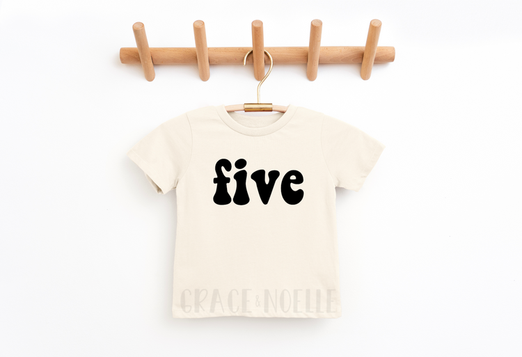 five Retro Birthday Tee