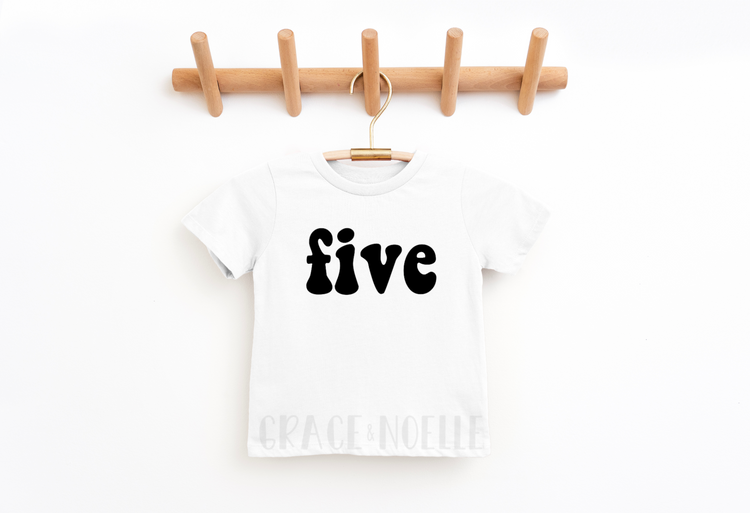 five Retro Birthday Tee