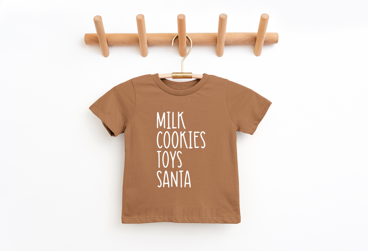 Milk Cookies Toys Santa Tee