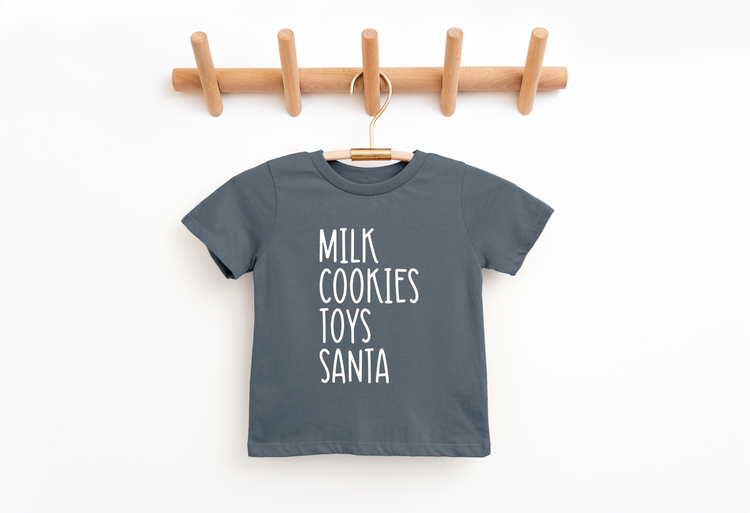 Milk Cookies Toys Santa Tee