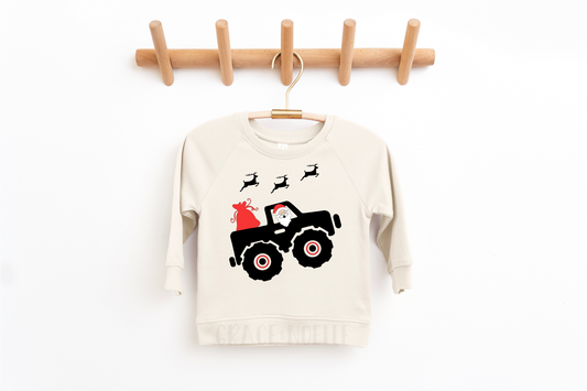 Christmas Monster Truck Pullover