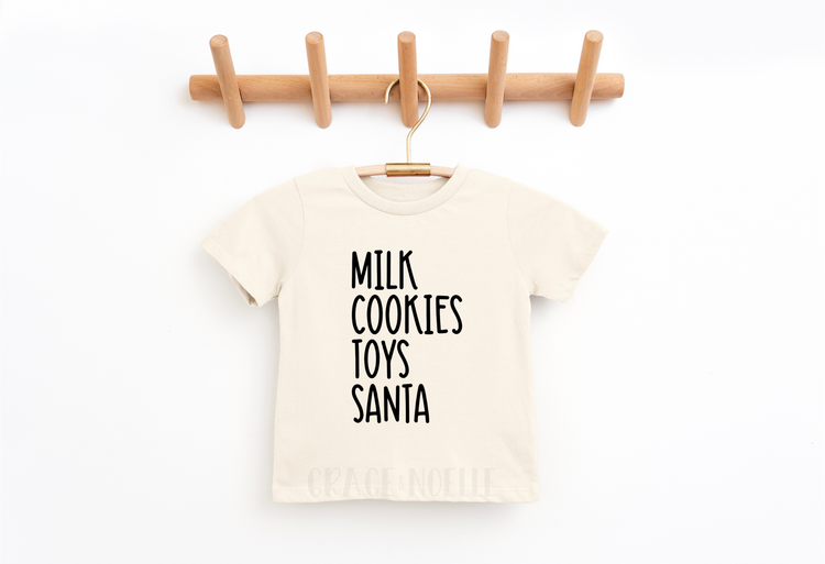 Milk Cookies Toys Santa Tee