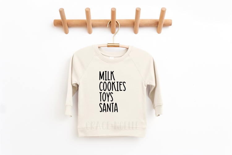 Milk Cookies Toys Santa Pullover