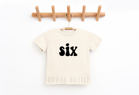 six Retro Birthday Tee