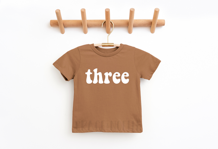 three Retro Birthday Tee